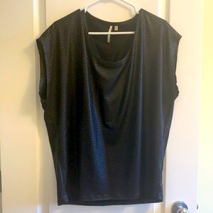 Draping black top by Calvin Klein